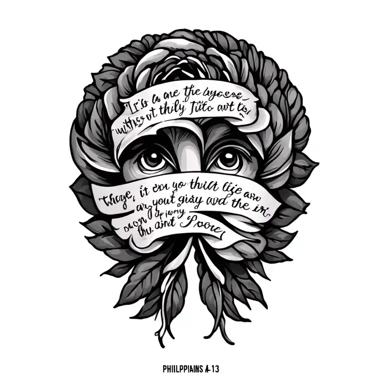 philippians 4:13 verse tattoo design idea