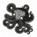 big black octopus tattoo design idea