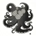 big black octopus tattoo design idea