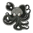 big black octopus tattoo design idea
