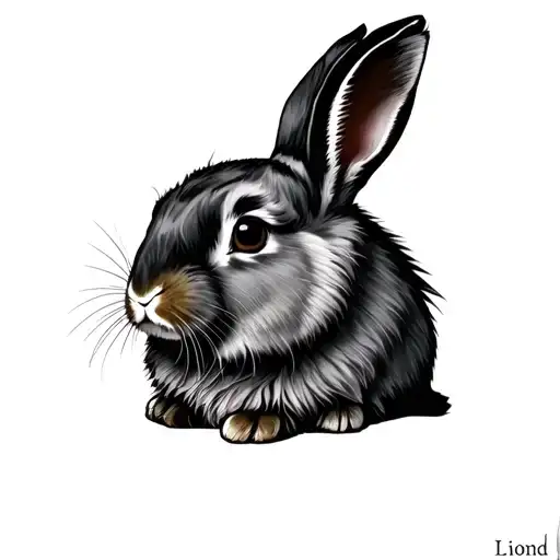 Lionhead Rabbit tattoo design idea