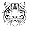 Tiger face tattoo design idea