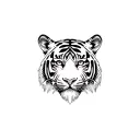 Tiger face tattoo design idea