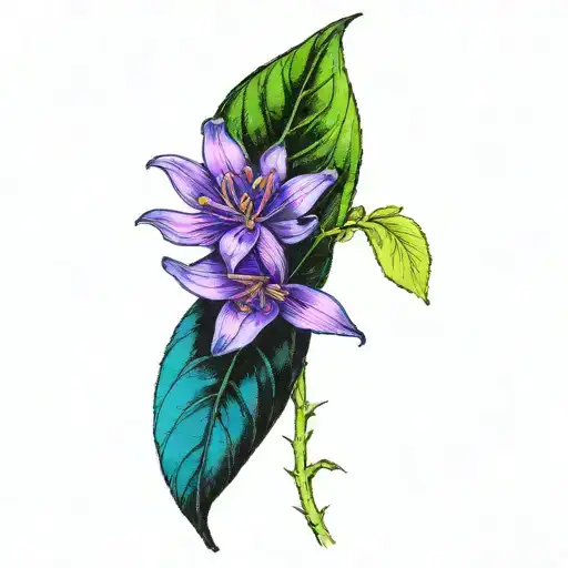 Botanical sketch from really old book about plants tattoo design idea