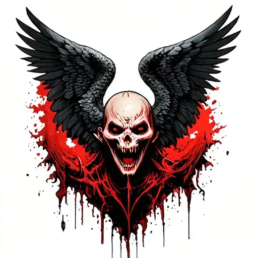dark angel tattoo design idea