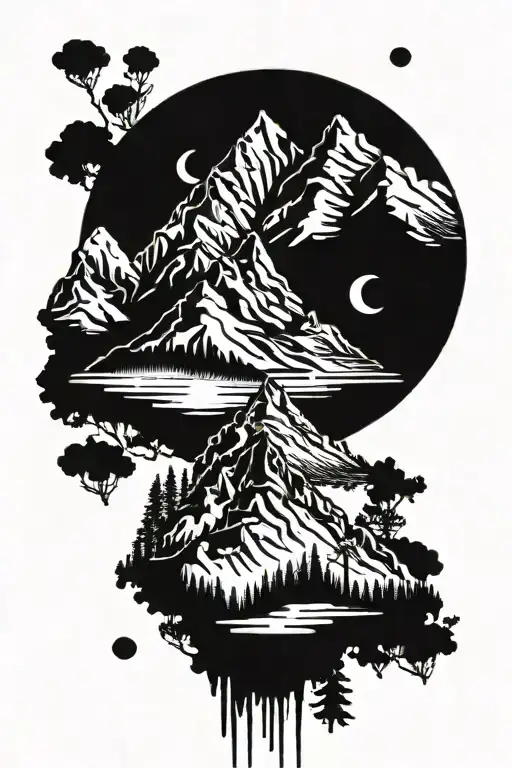 mountains Utah tattoo design idea