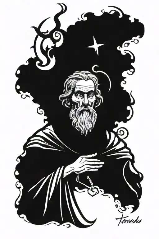 Saint Jude Thaddeus, everything in its time tattoo design idea