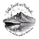 tattoo representing the lake district where we were engaged and the norweign fjords cruise where we are to be married  tattoo design idea
