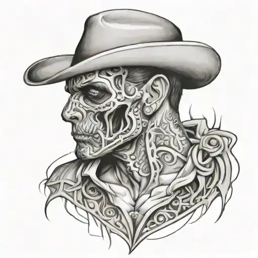 dead man walking tattoo design idea