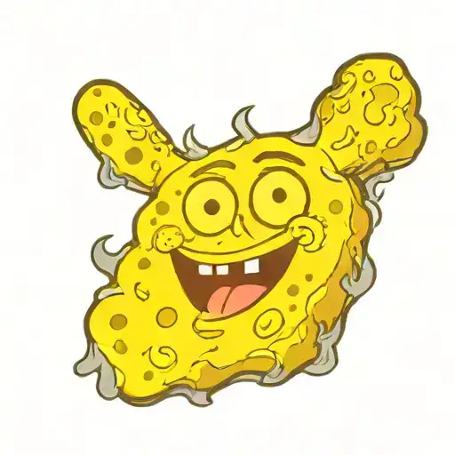 spongebob tattoo design idea