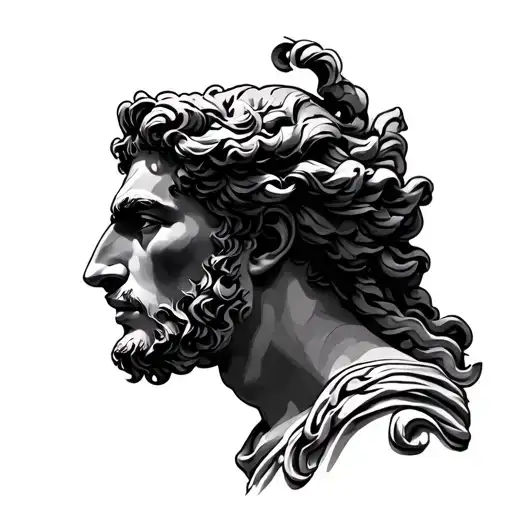 Greek God Adonis tattoo design idea