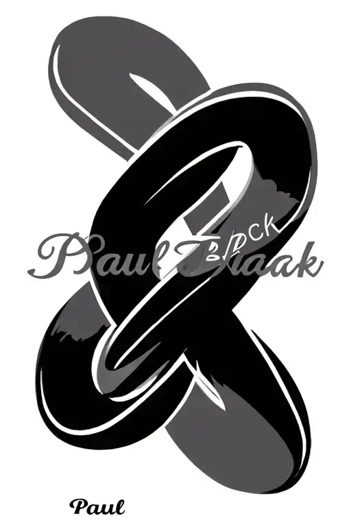 infinity sign intertwined representing your love with name Paul tattoo design idea