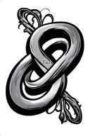 infinity sign intertwined representing your love with name Paul tattoo design idea