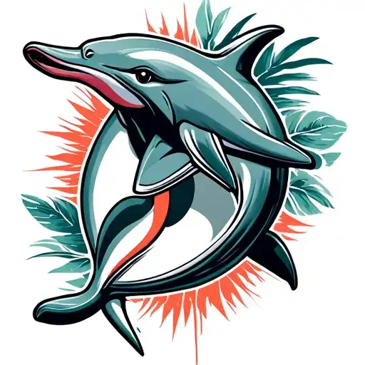 Miami Dolphin tattoo design idea