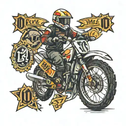 Alex Hallman 107 October 19, 2024 dirtbike number plate tattoo design idea