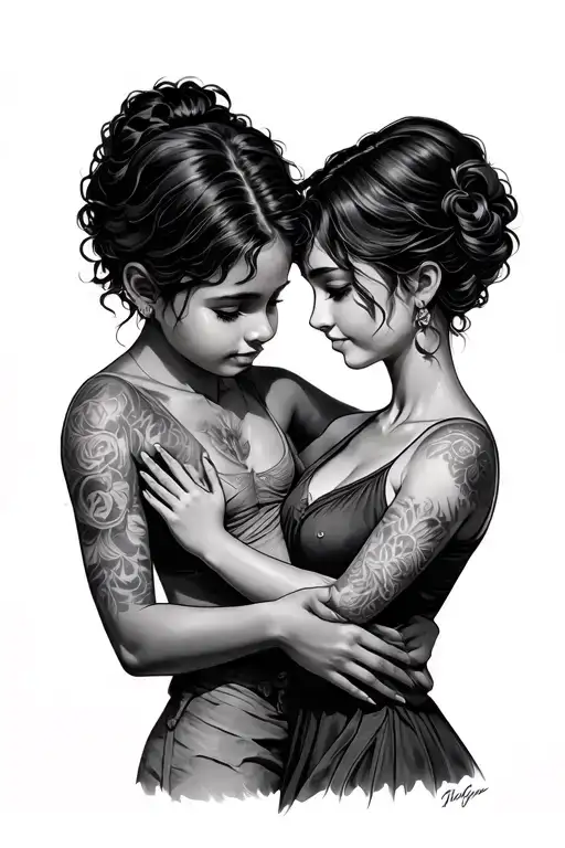 mothers adult son and first child is grown. mom is his rock, his safe place. mother son matching tattoo tattoo design idea