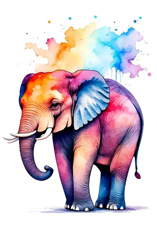 Family Elephant tattoo design idea