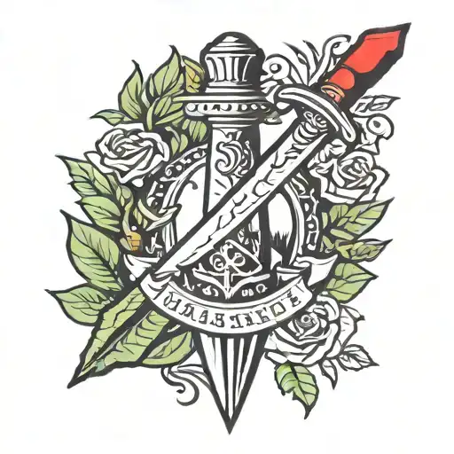 DAGGER and washington state tattoo design idea