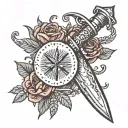 DAGGER and washington state tattoo design idea
