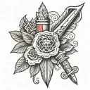 DAGGER and washington state tattoo design idea