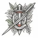 DAGGER and washington state tattoo design idea