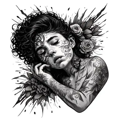 overthinking anxiety tattoo design idea