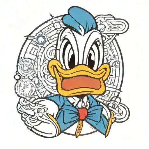 Donald Duck tattoo design idea