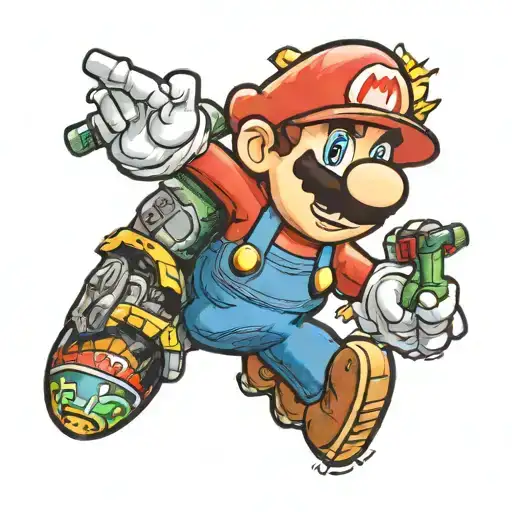 Super Mario tattoo design idea