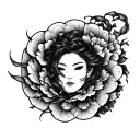 Japanese Scroll tattoo design idea