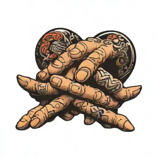 prayer hands tattoo design idea