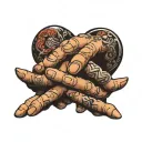 prayer hands tattoo design idea