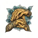 prayer hands tattoo design idea