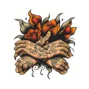 prayer hands tattoo design idea