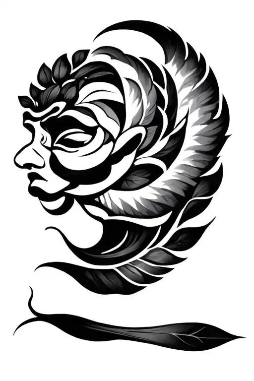 Kirtimukha tattoo design idea