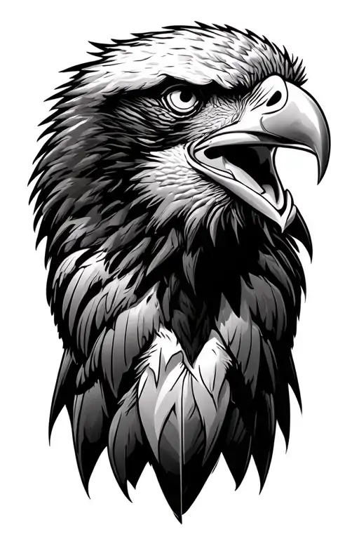eagle head tattoo design idea