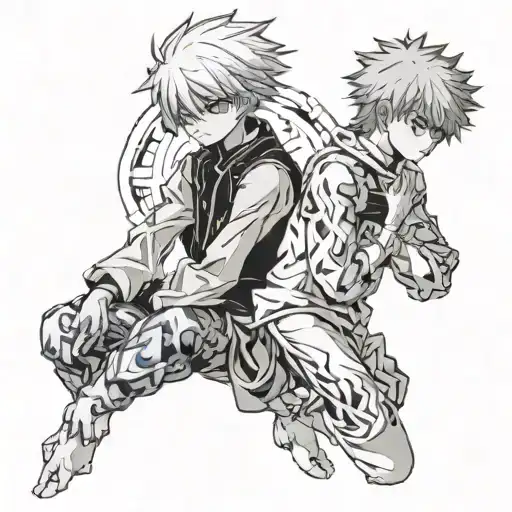 ken kaneki x killua Hunter x hunter tattoo design idea