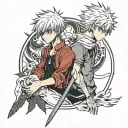 ken kaneki x killua Hunter x hunter tattoo design idea