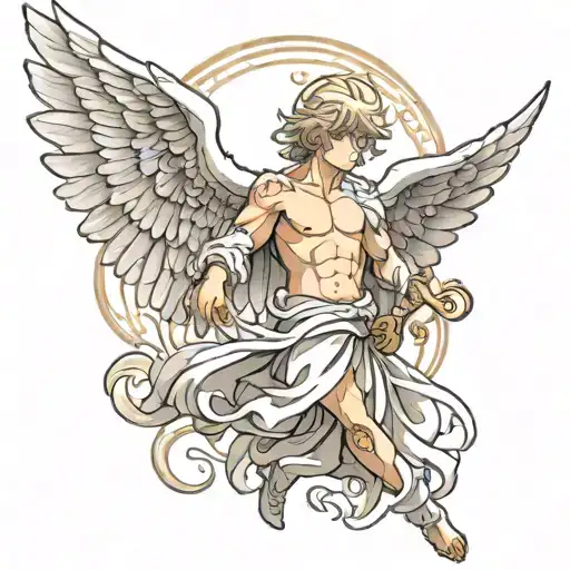 angel michael tattoo design idea