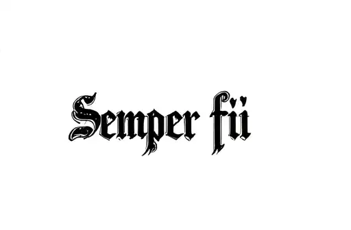 "Semper fi" tattoo design idea