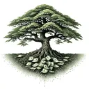 money tree growing tattoo design idea