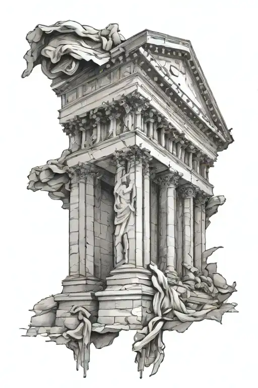 rome monument themes tattoo design idea
