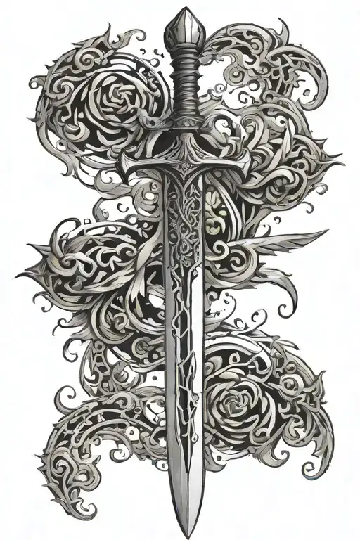 ataraxia simbol sword tattoo tattoo design idea
