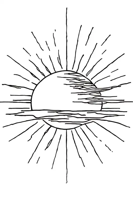 Filipino sun setting Philippine sun tattoo design idea