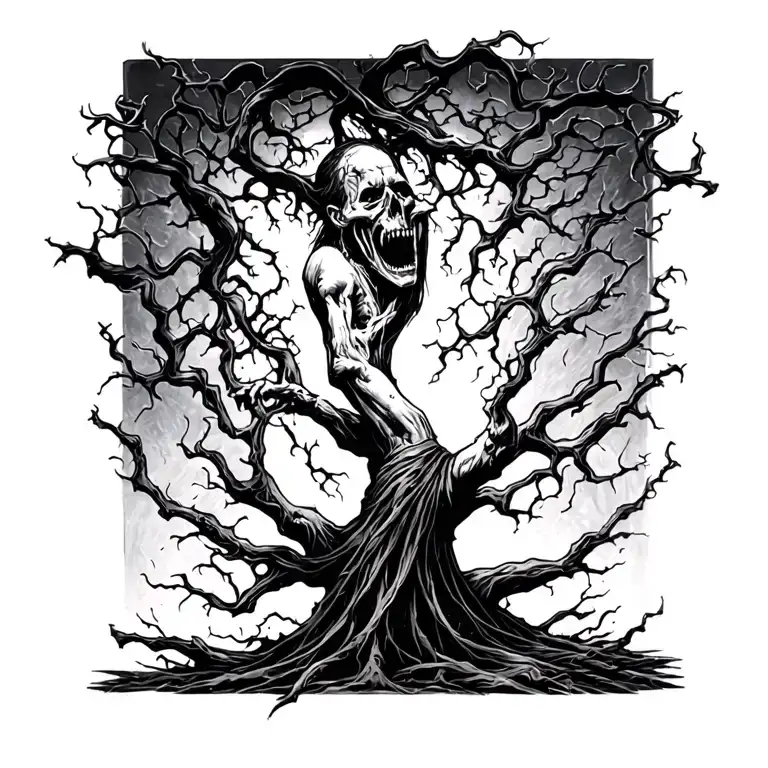 Depression tattoo design idea