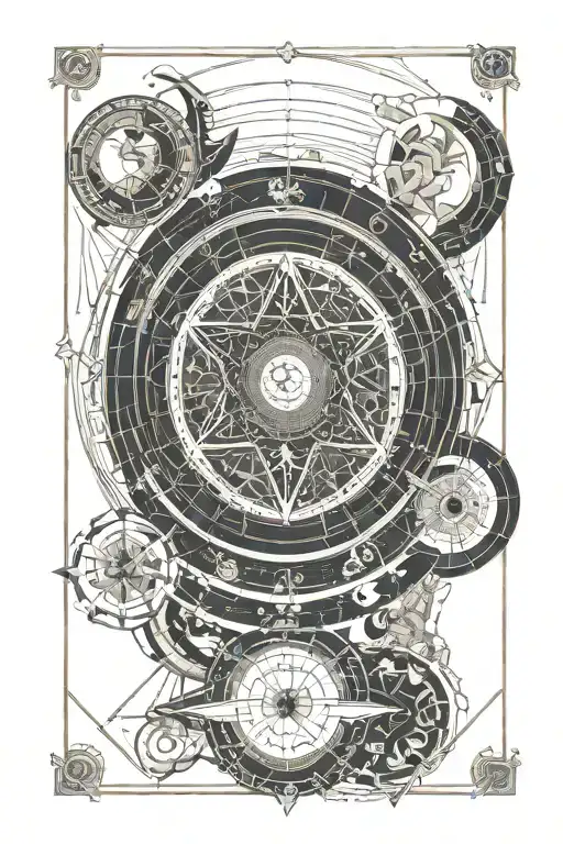 Taurus flat earth field geometric design featuring tattoo design idea