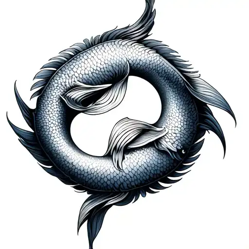 soulmates virgo pisces tattoo design idea