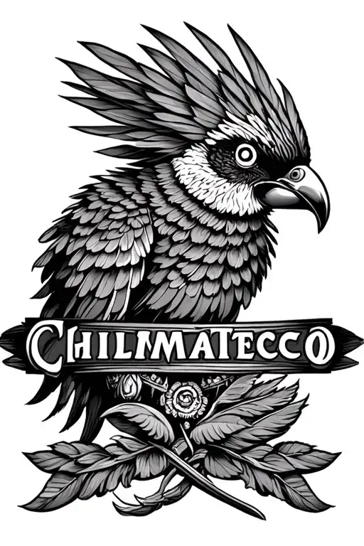 "Chilmalteco" "Chilmalteco" Old school tattoo design incorporating éléments quetzal tattoo design idea