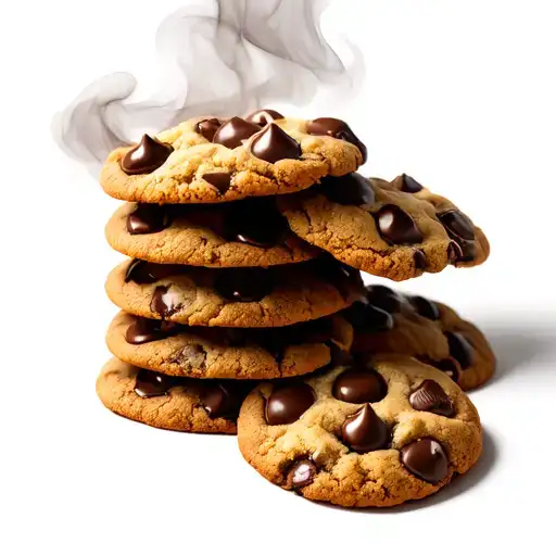 A realistic tattoo of a stack of freshly baked chocolate chip cookies with steam rising from them tattoo design idea