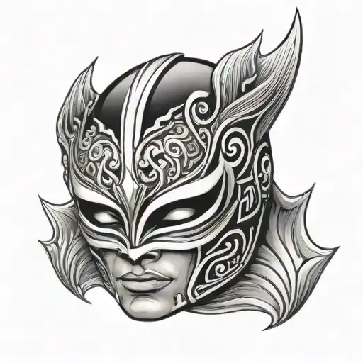 rey mysterio mask tattoo design idea