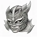 rey mysterio mask tattoo design idea